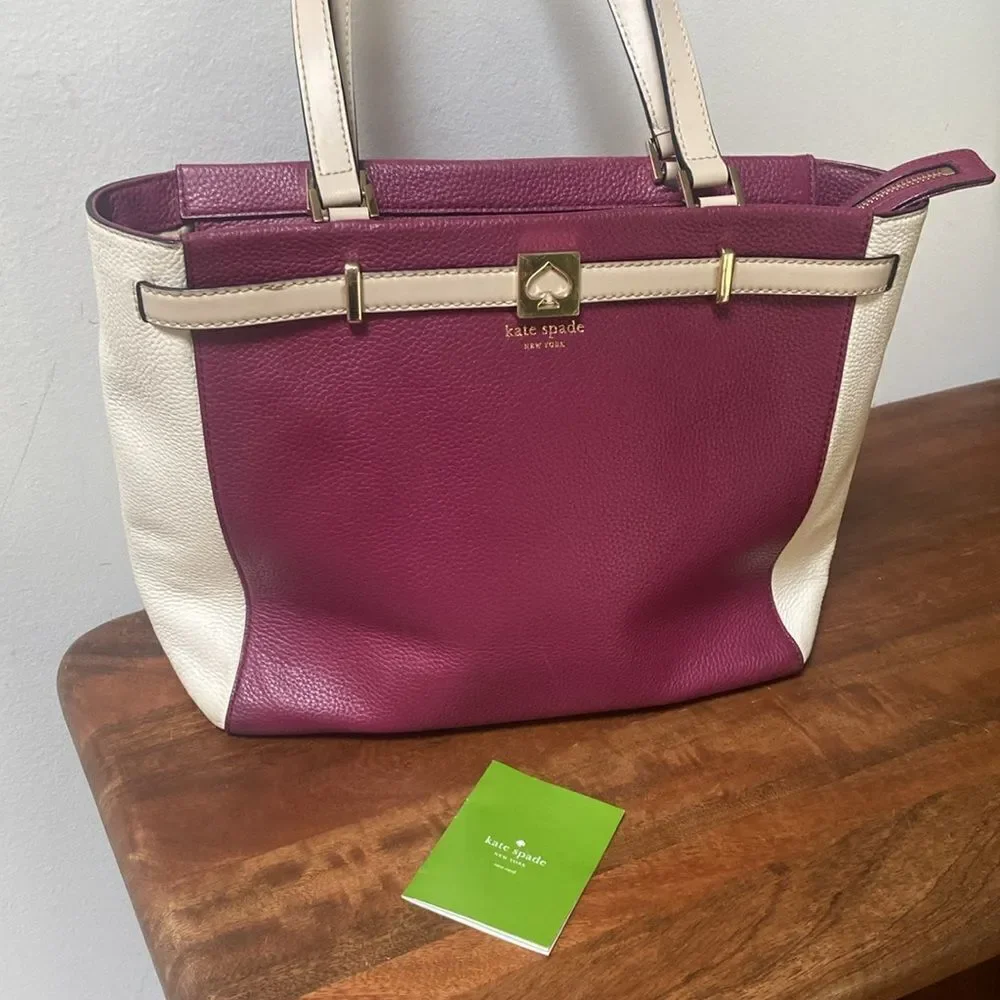 Kate Spade Purple and Cream Women's Bag